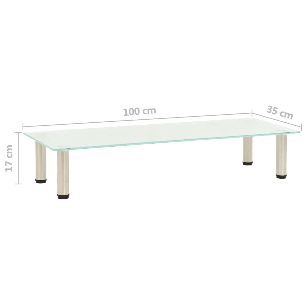 Tv-meubel 100x35x17 cm gehard glas