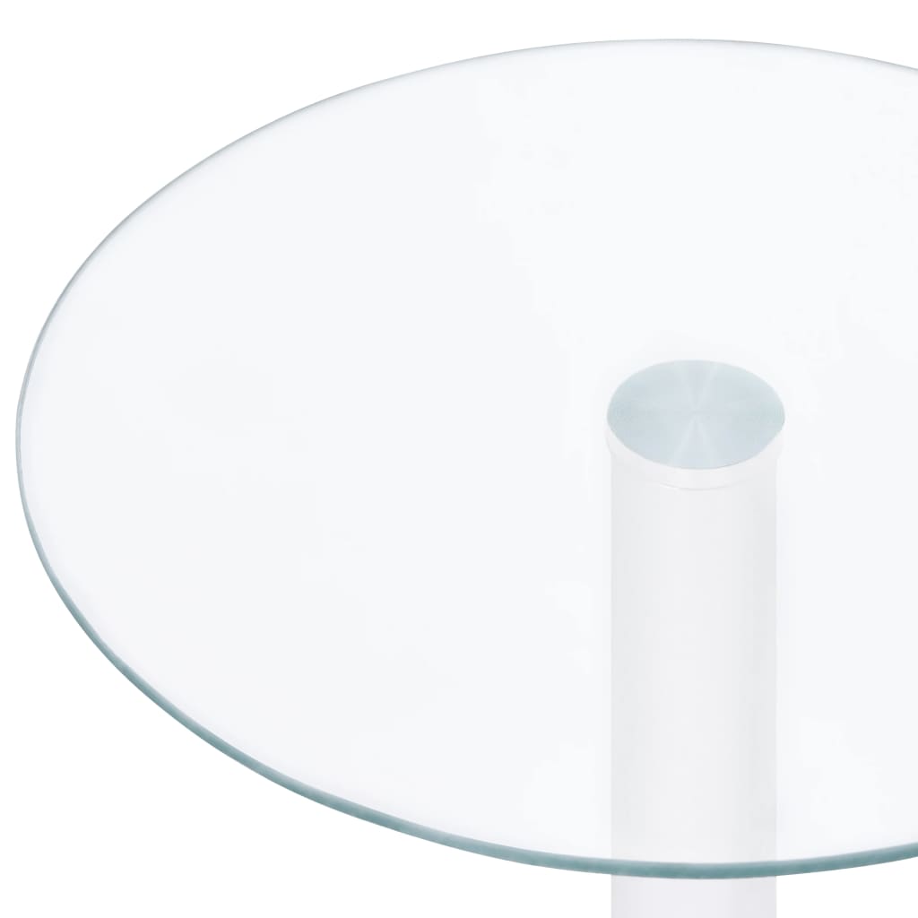 Salontafel 40 cm gehard glas transparant