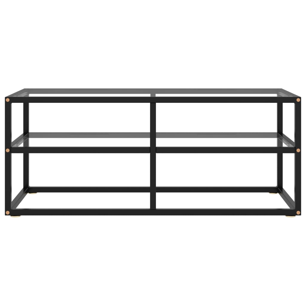 Tv-meubel met zwart glas 120x40x40 cm zwart