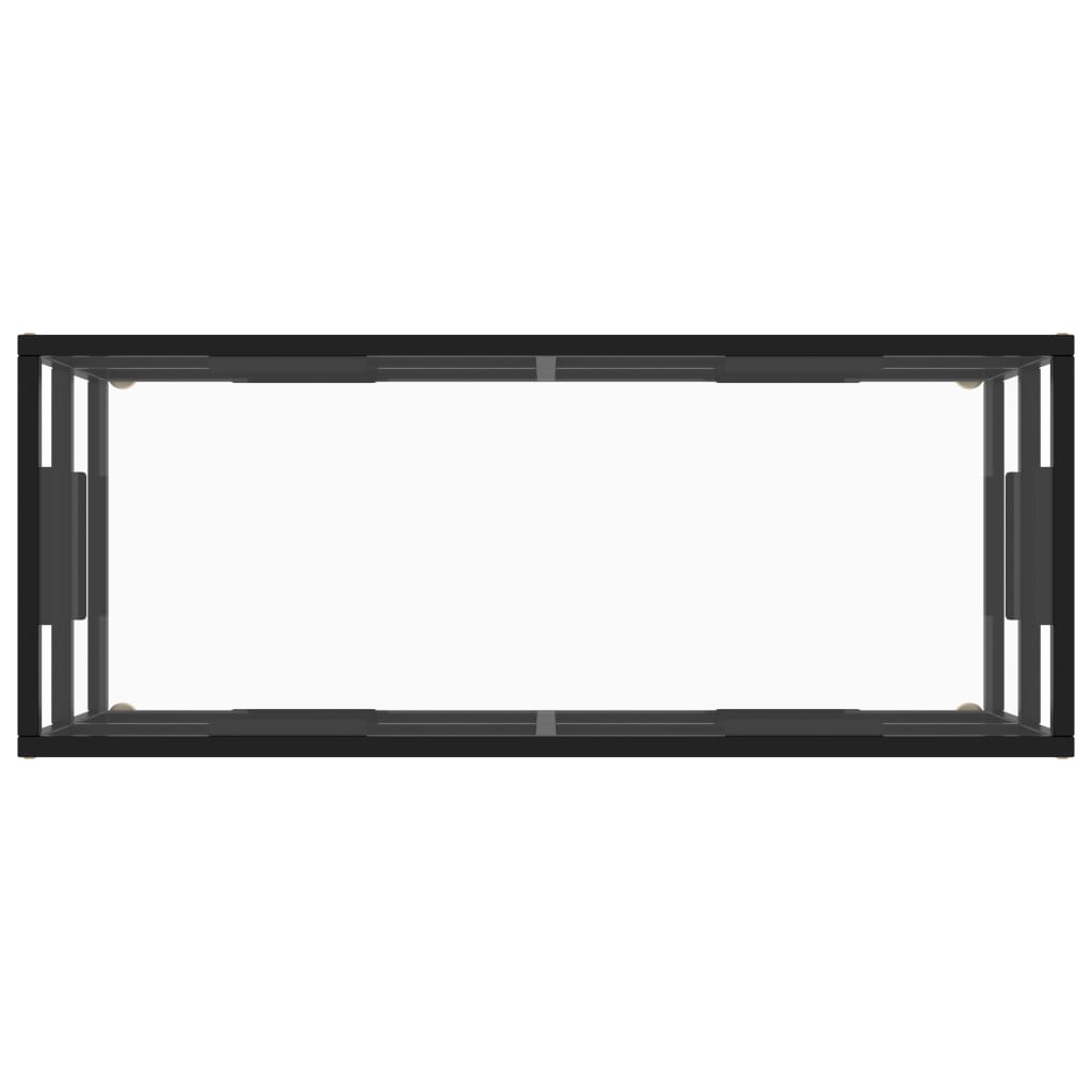 Tv-meubel met zwart glas 140x40x40 cm zwart