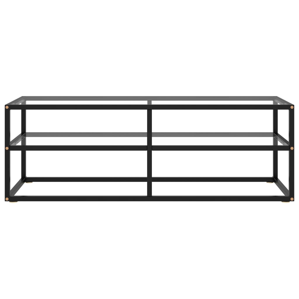 Tv-meubel met zwart glas 120x40x40 cm zwart