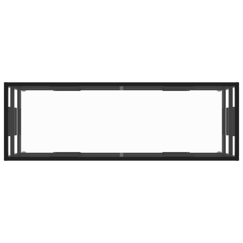 Tv-meubel met zwart glas 140x40x40 cm zwart