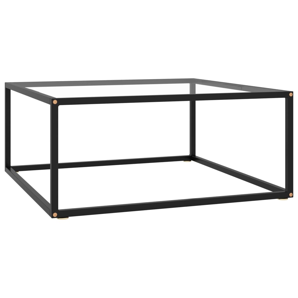 Salontafel met gehard glas 100x50x35 cm