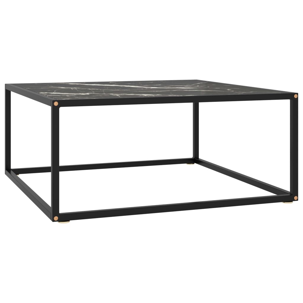 Salontafel met gehard glas 100x50x35 cm