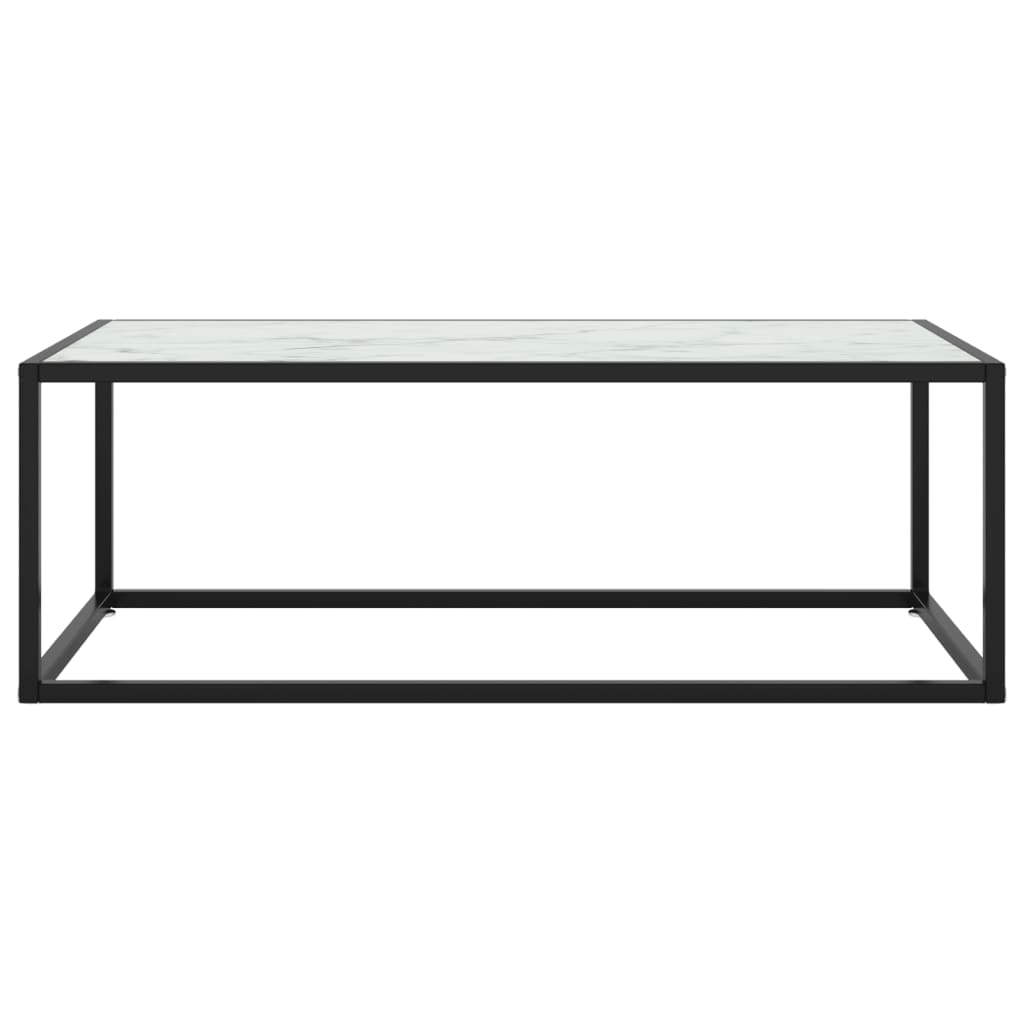 Salontafel met gehard glas 100x50x35 cm