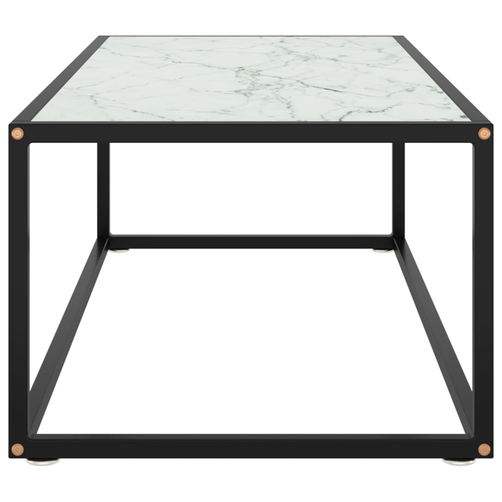 Salontafel met gehard glas 100x50x35 cm