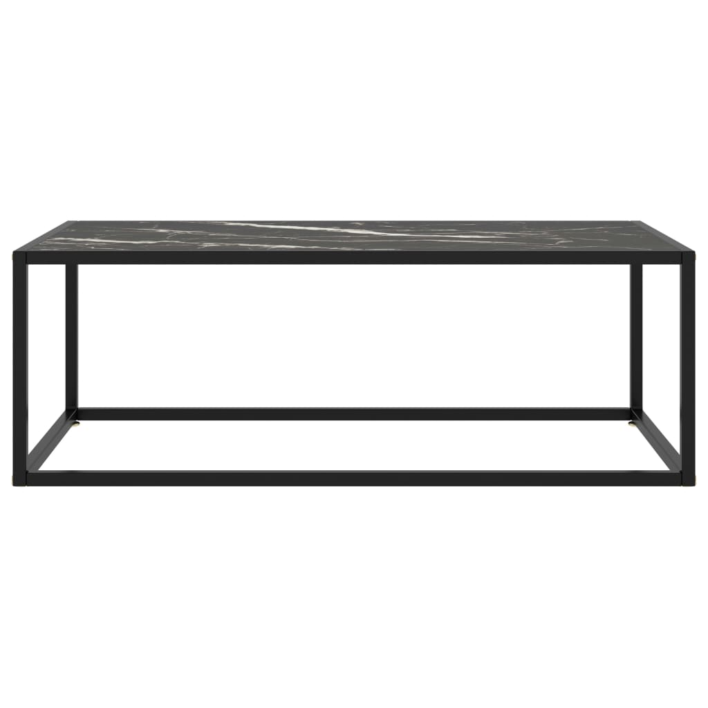 Salontafel met gehard glas 100x50x35 cm