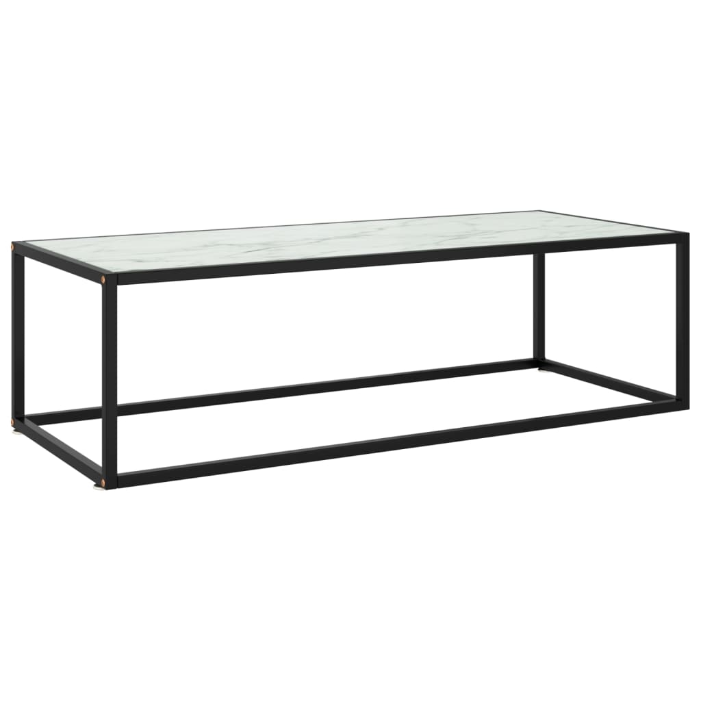 Salontafel met gehard glas 100x50x35 cm