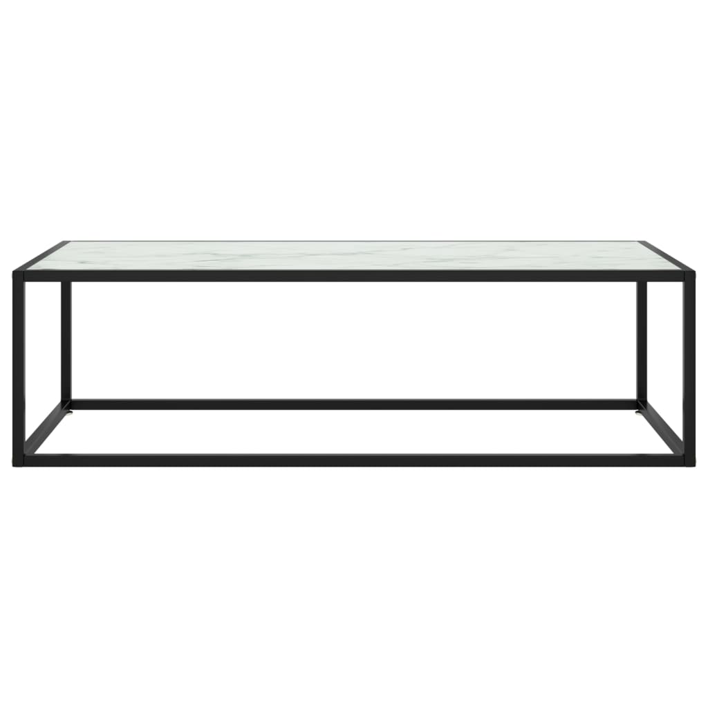 Salontafel met gehard glas 100x50x35 cm