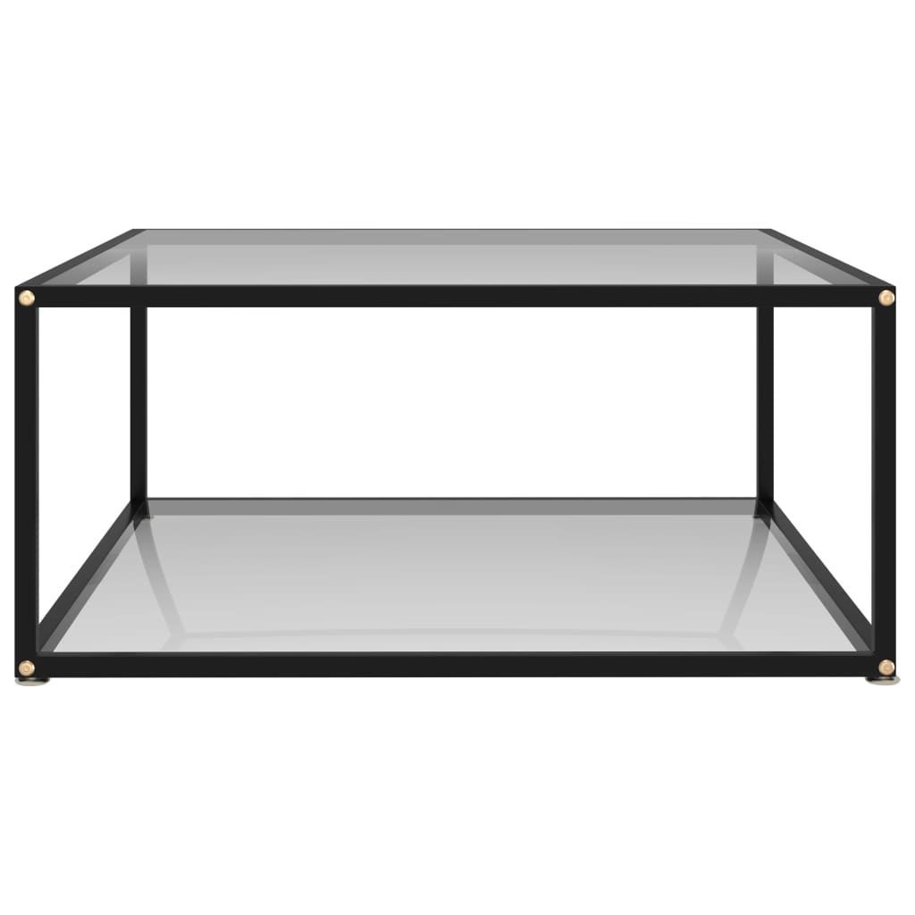 Salontafel 60x60x35 cm gehard glas transparant