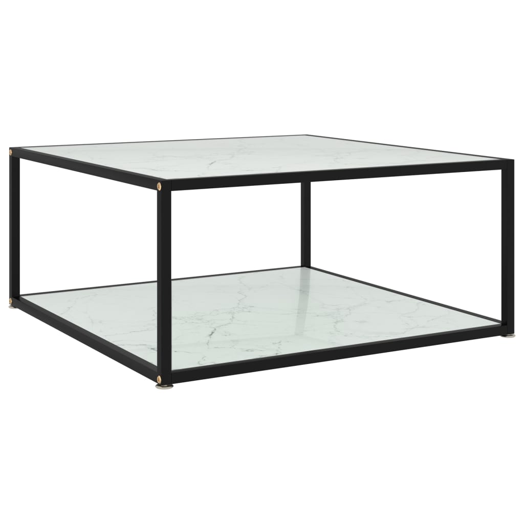 Salontafel 60x60x35 cm gehard glas transparant