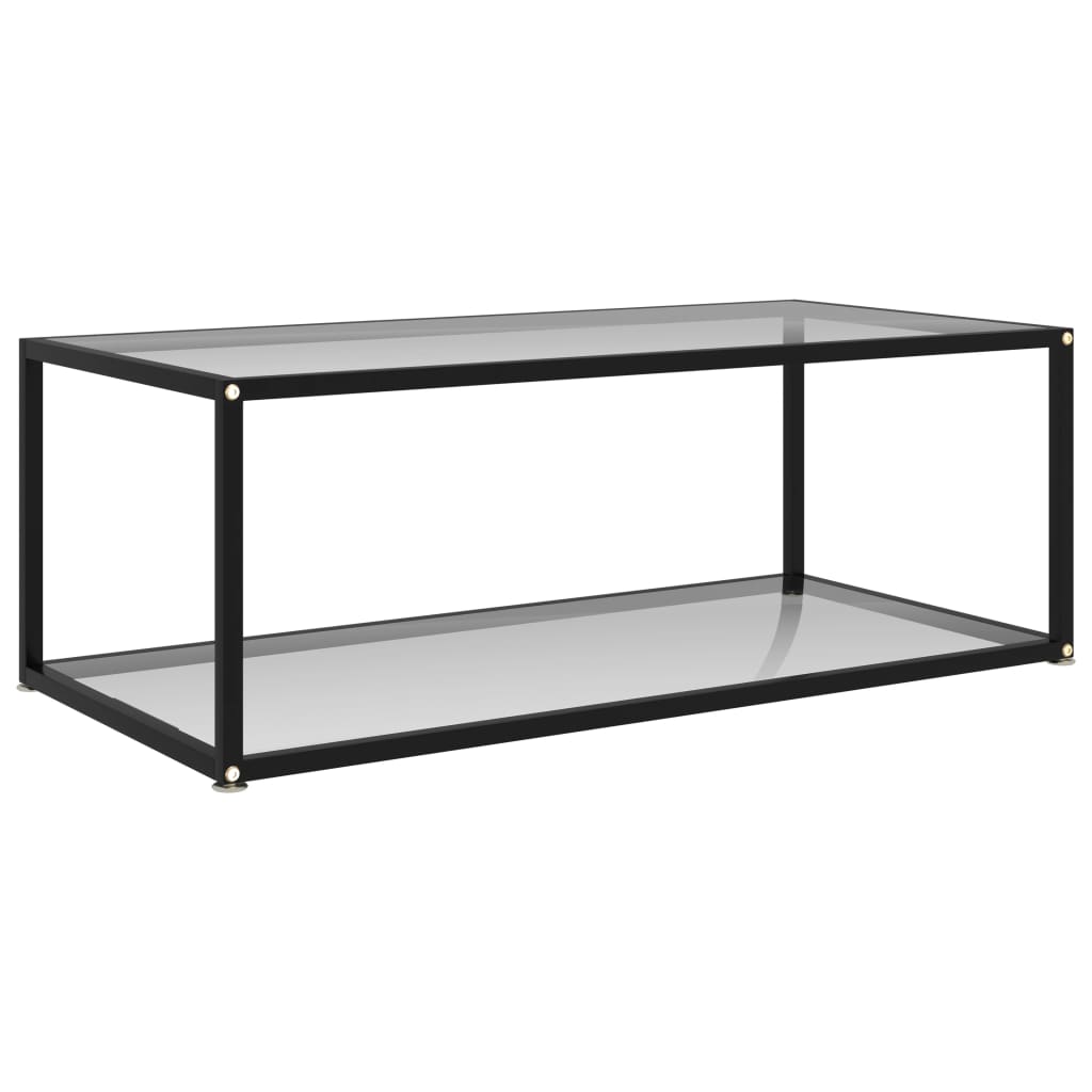 Salontafel 60x60x35 cm gehard glas transparant