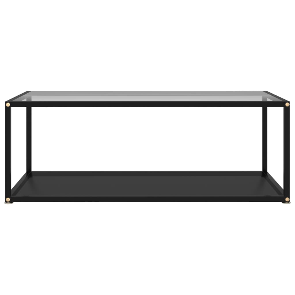 Salontafel 60x60x35 cm gehard glas transparant