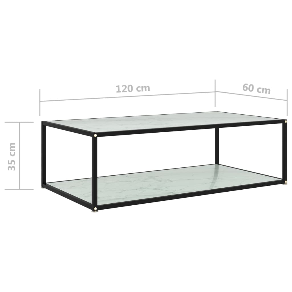 Salontafel 60x60x35 cm gehard glas transparant