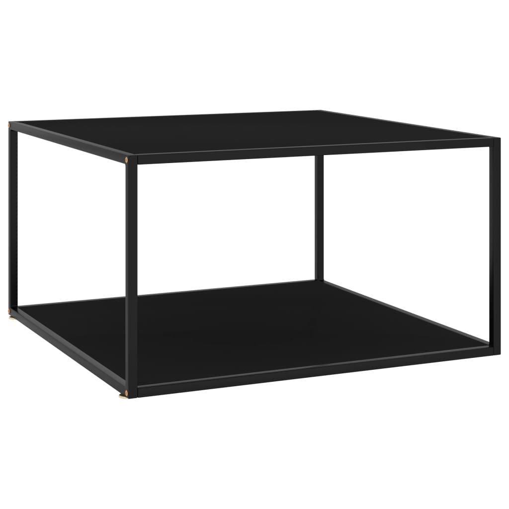 Salontafel met gehard glas 100x50x35 cm