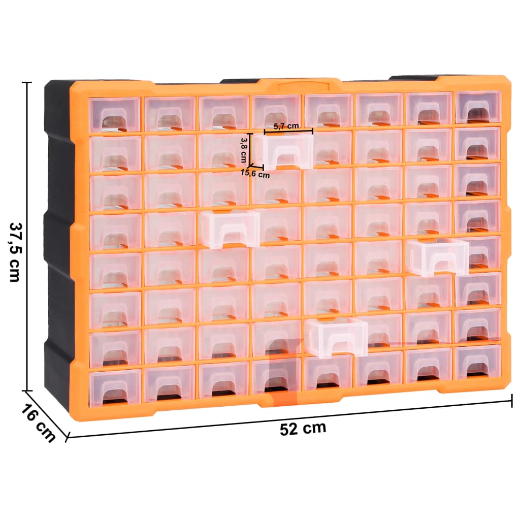 Organiser met 40 lades 52x16x37,5 cm