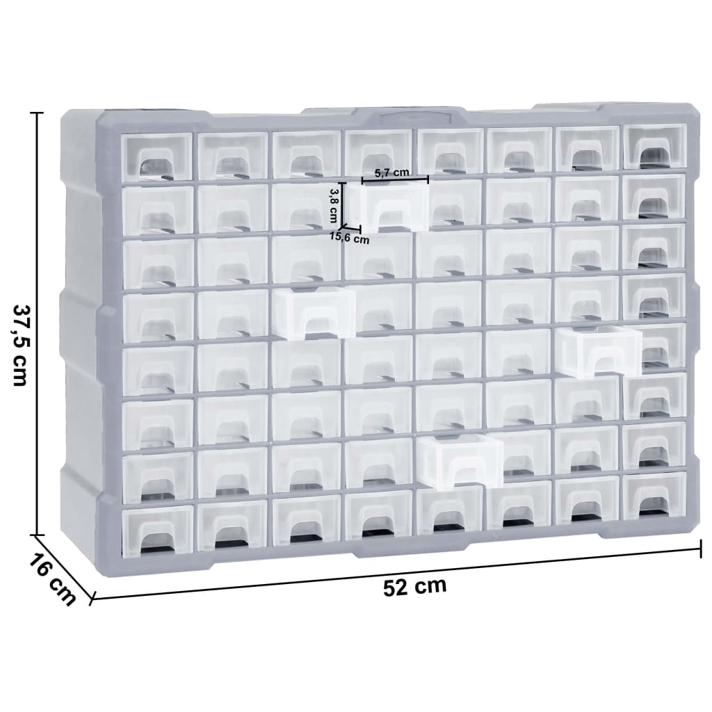 Organiser met 40 lades 52x16x37,5 cm