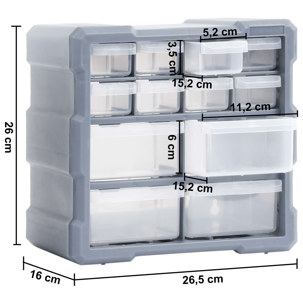 Organiser met 40 lades 52x16x37,5 cm