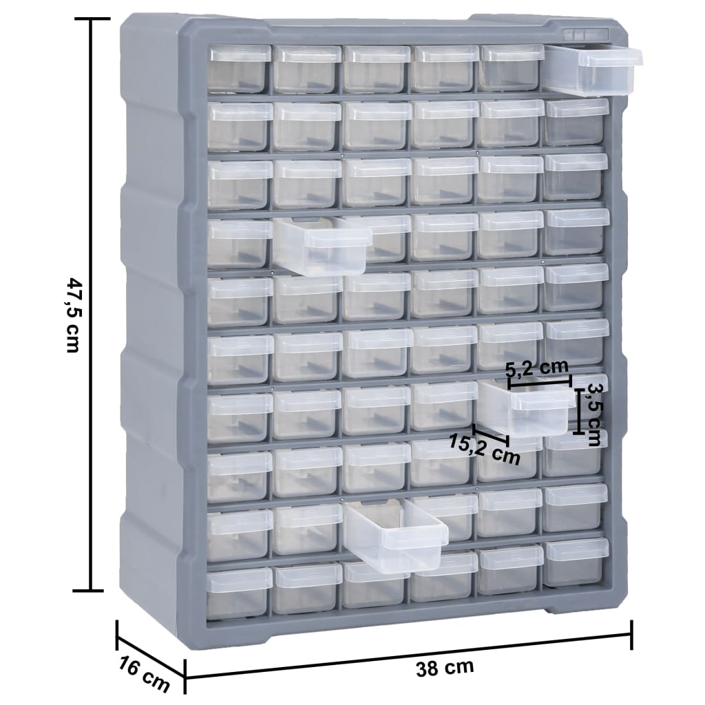 Organiser met 40 lades 52x16x37,5 cm