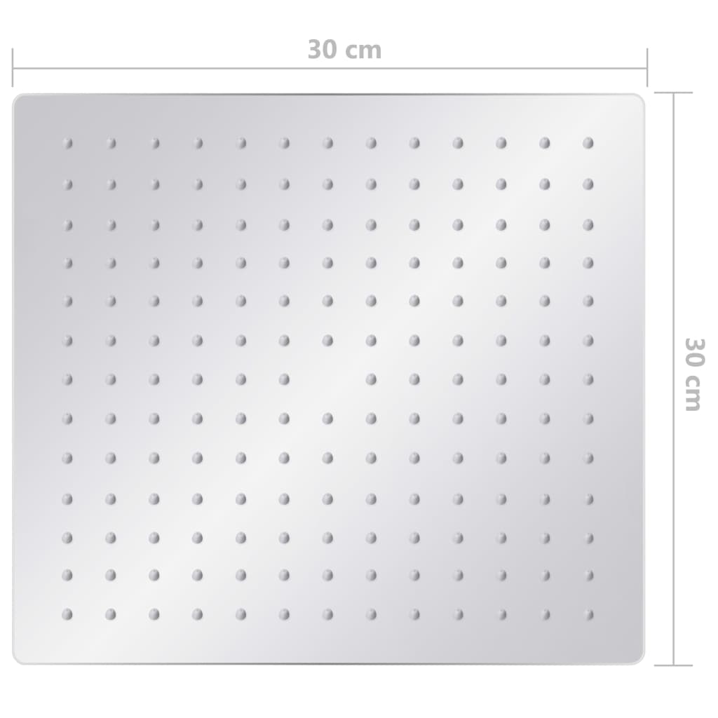 Regendouchekop rechthoekig 50x30 cm roestvrij staal 304