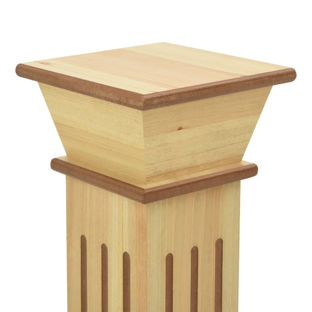 Plantenstandaard klassieke zuil vierkant 17x17x66 cm MDF hout