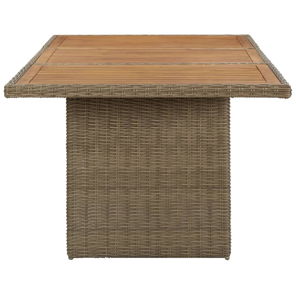 Tuintafel 200x100x74 cm glas poly rattan