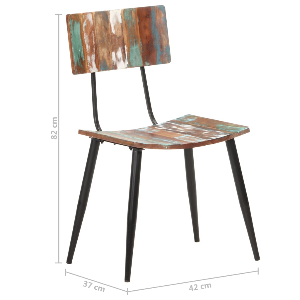 Eetkamerstoelen 6 st massief gerecycled hout