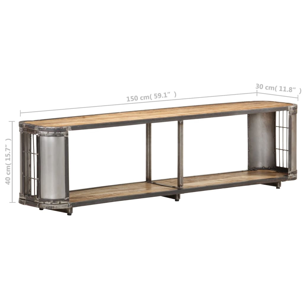 Tv-meubel 90x30x40 cm massief mangohout