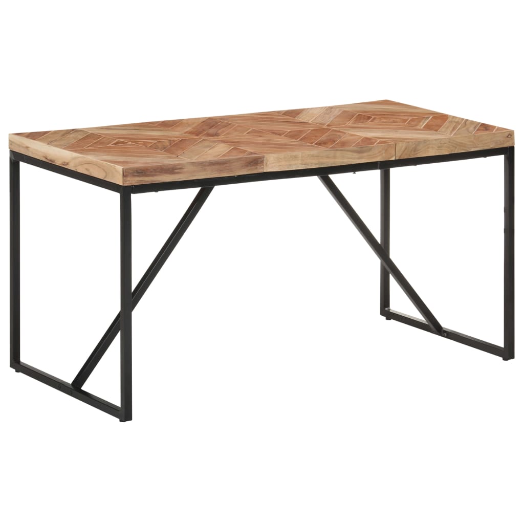 Eettafel 120x60x76 cm massief acaciahout en mangohout