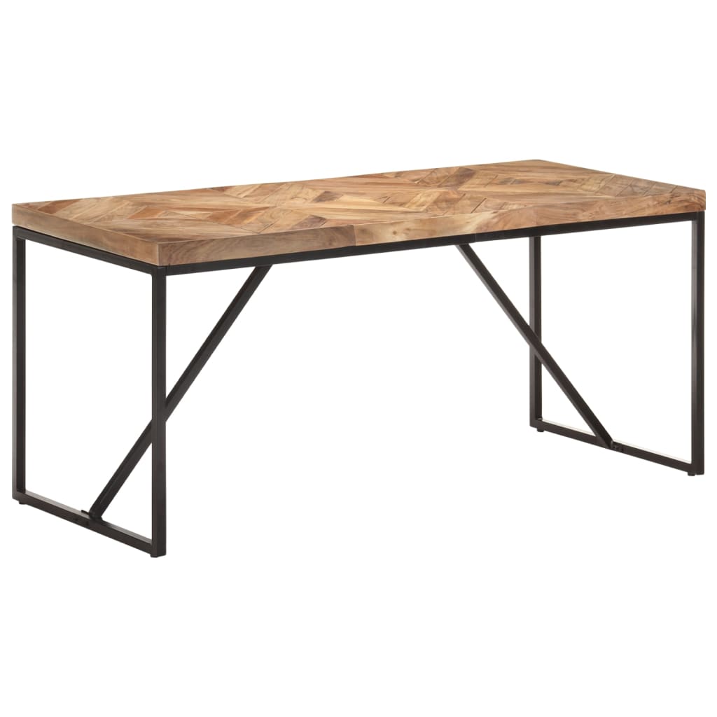 Eettafel 120x60x76 cm massief acaciahout en mangohout