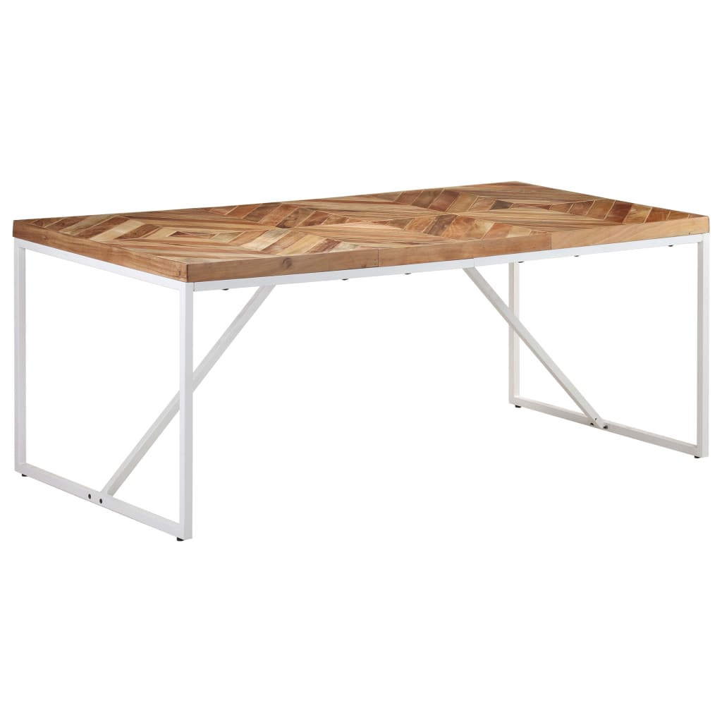 Eettafel 120x60x76 cm massief acaciahout en mangohout