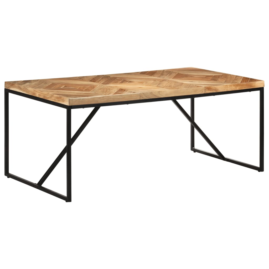 Eettafel 120x60x76 cm massief acaciahout en mangohout