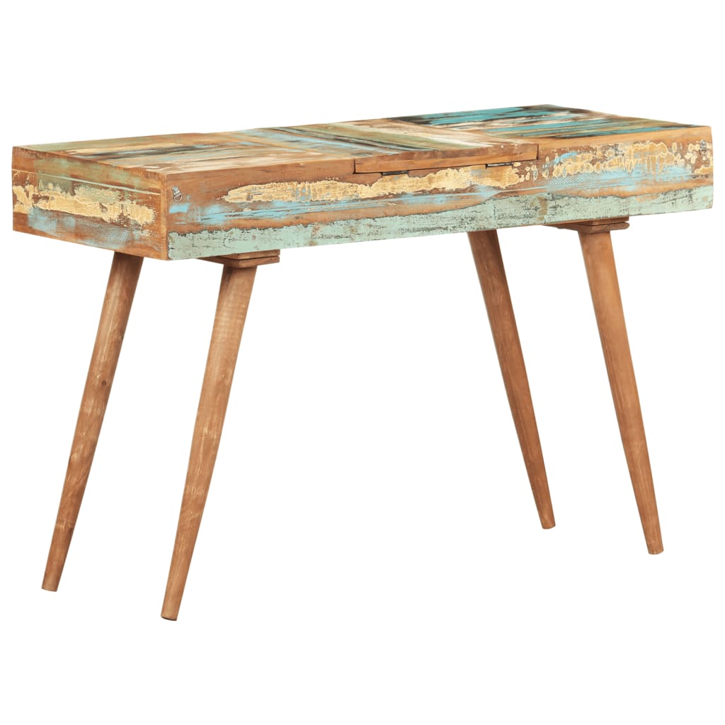 Kaptafel met spiegel 112x45x76 cm massief gerecycled hout