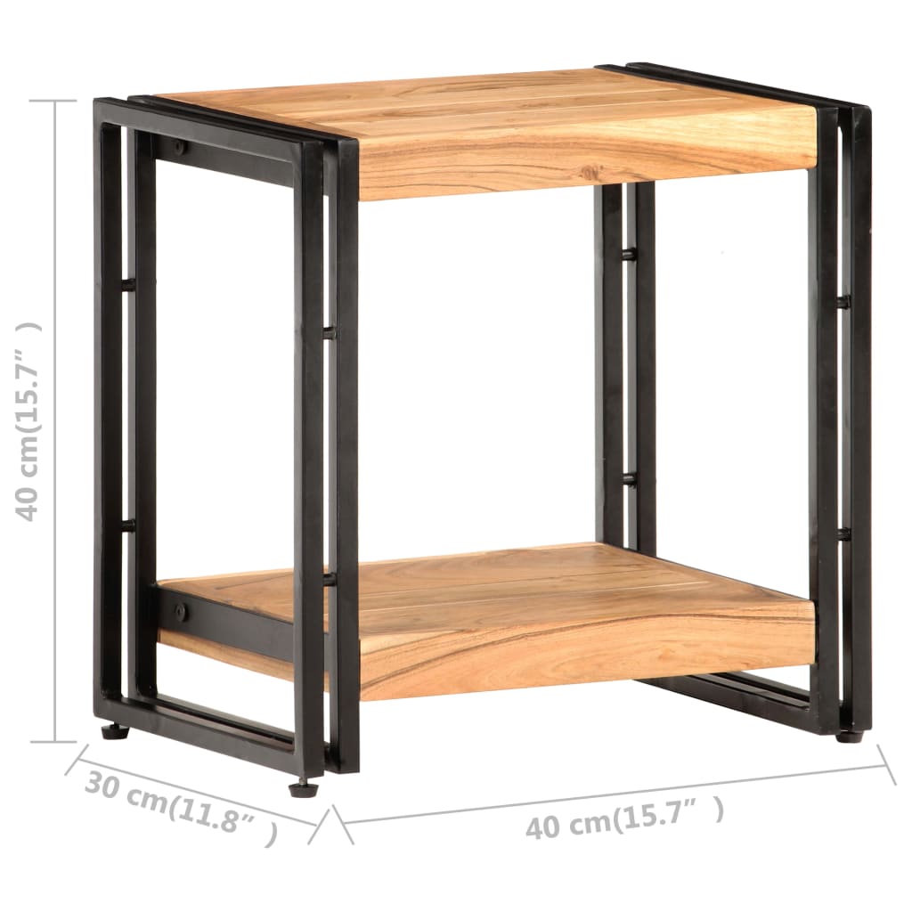 Bijzettafel 40x30x40 cm massief acaciahout