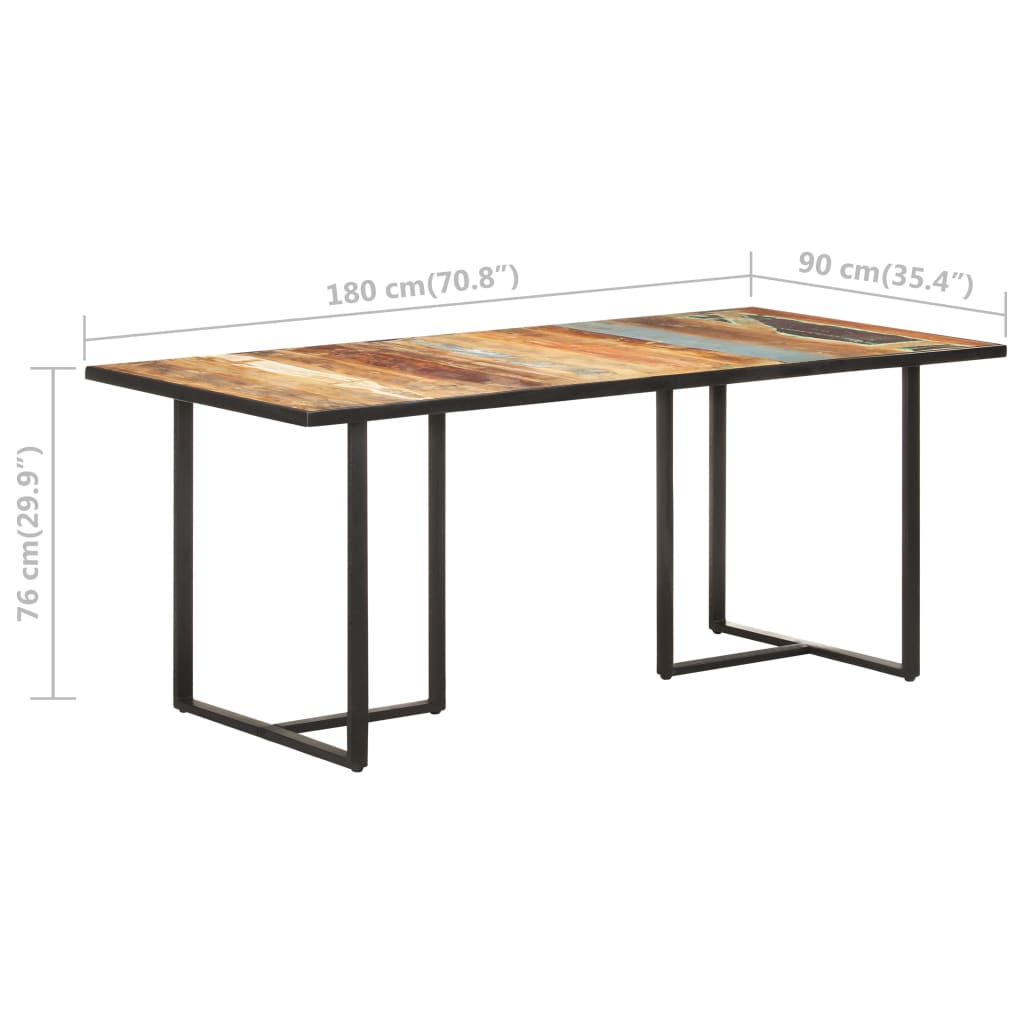 Eettafel 160 cm massief gerecycled hout