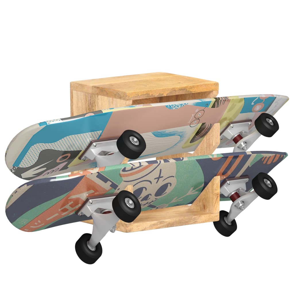 Wandskateboardhouder 25x20x30 cm massief acaciahout