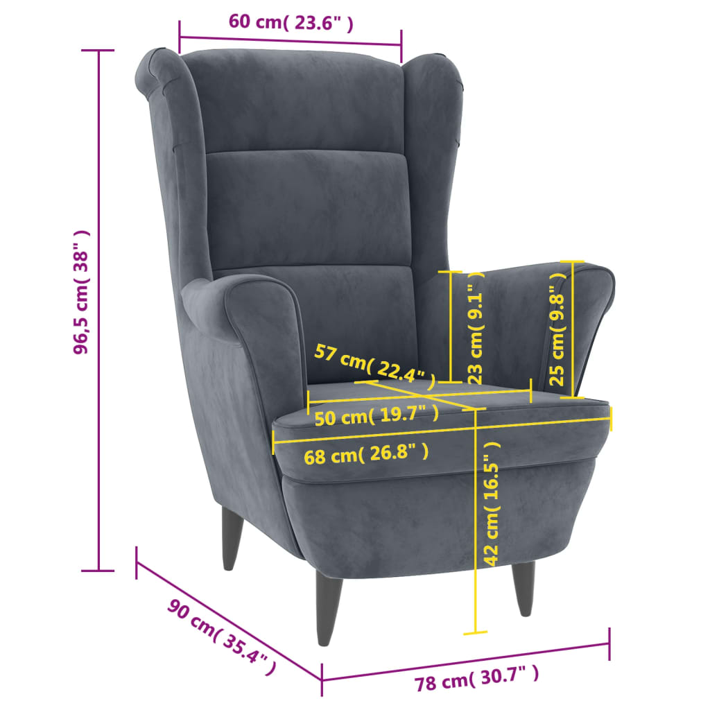 Fauteuil fluweel