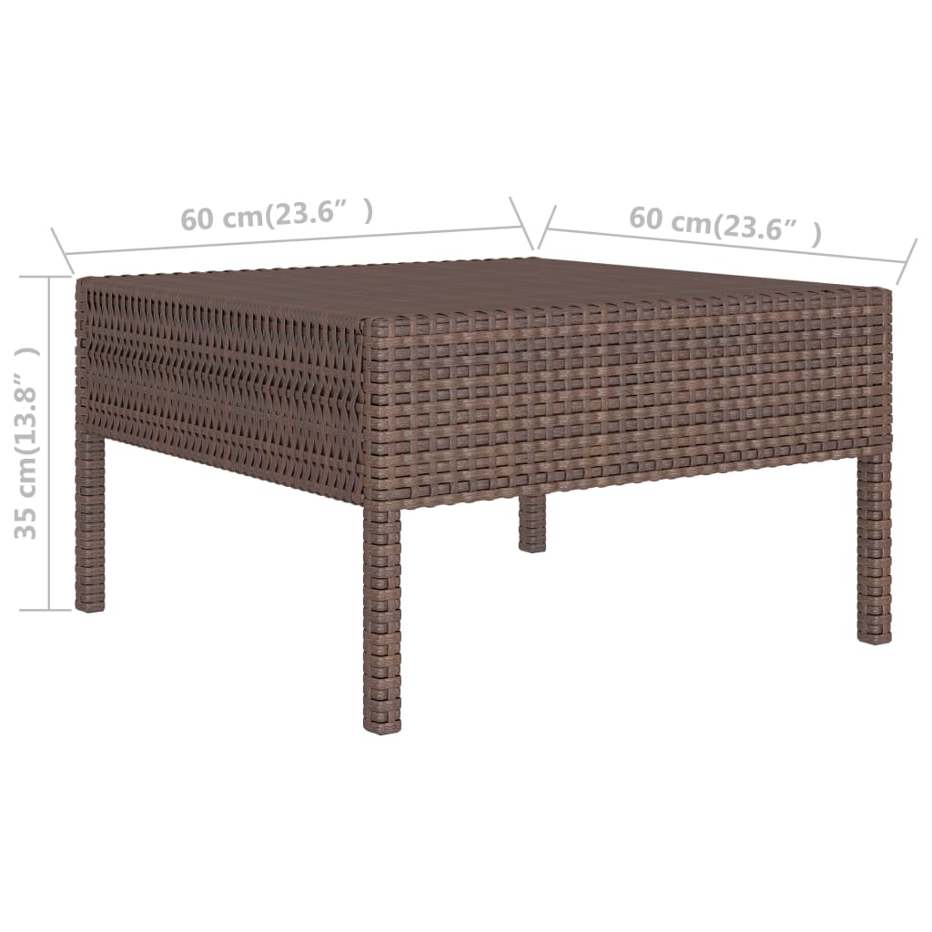 2-delige Loungeset met kussens poly rattan