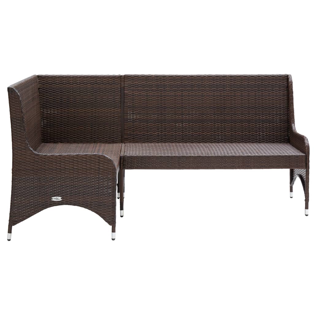 Tuinhoekbanken 2 st poly rattan