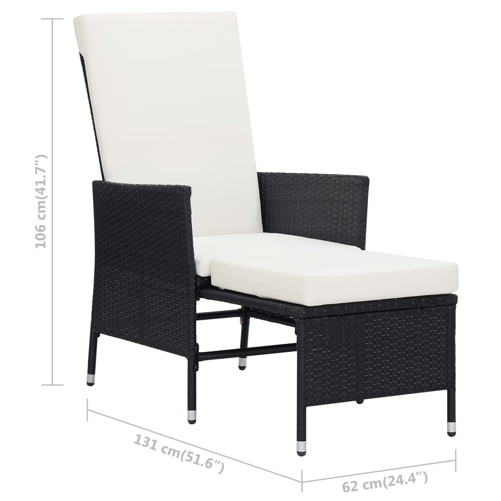 2-delige Loungeset met kussens poly rattan