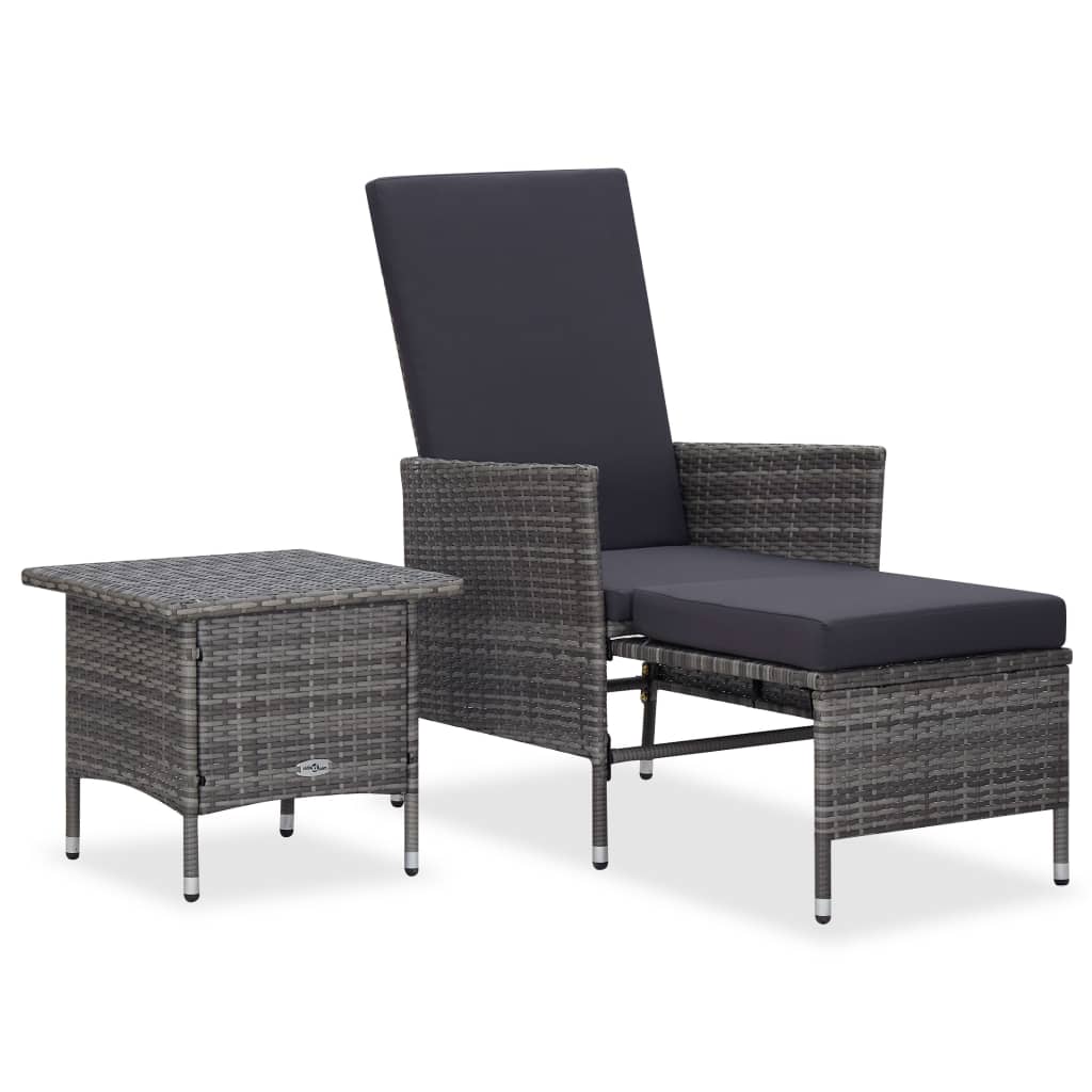 2-delige Loungeset met kussens poly rattan