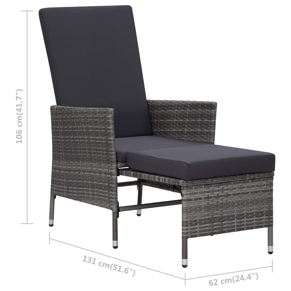 2-delige Loungeset met kussens poly rattan