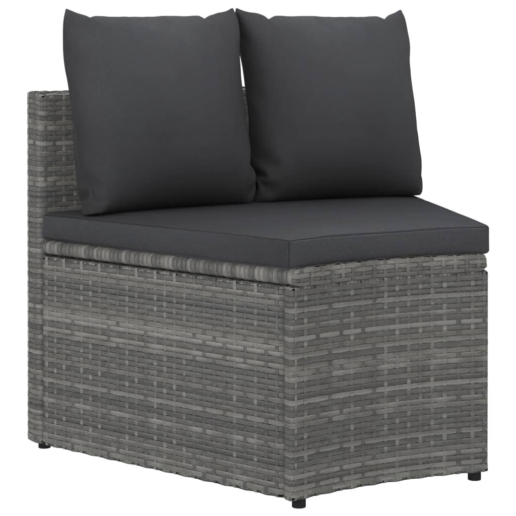 2-delige Loungeset met kussens poly rattan