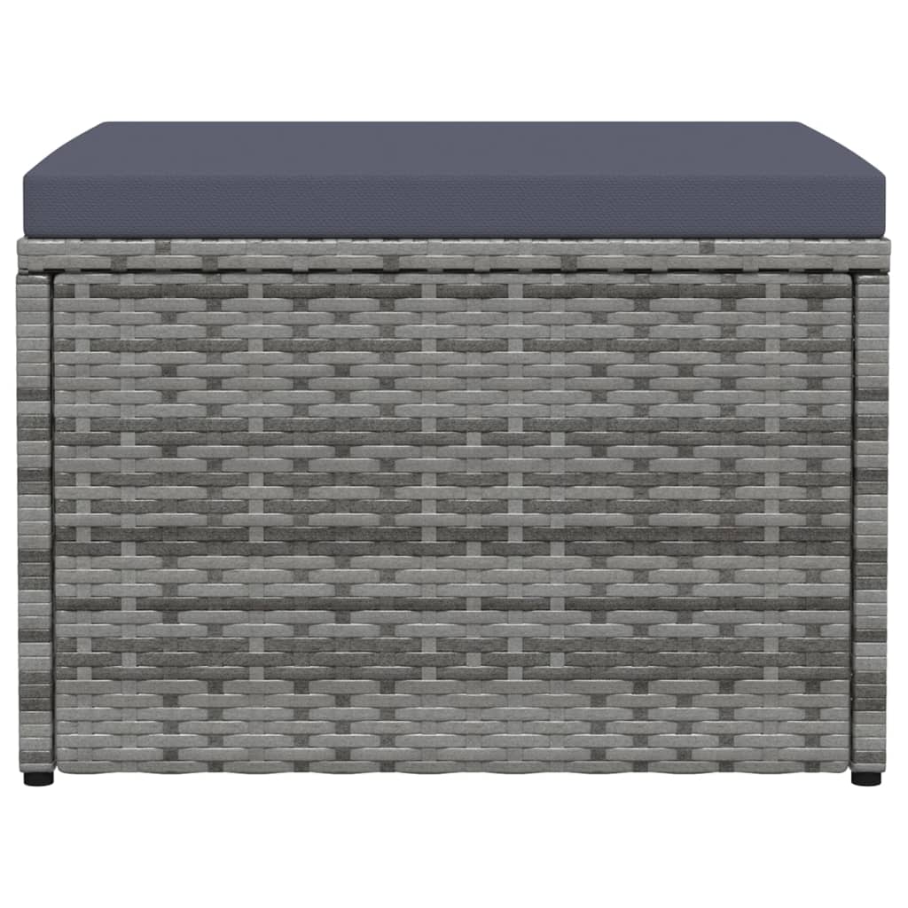 Voetenbank/poef 53x53x30 cm poly rattan