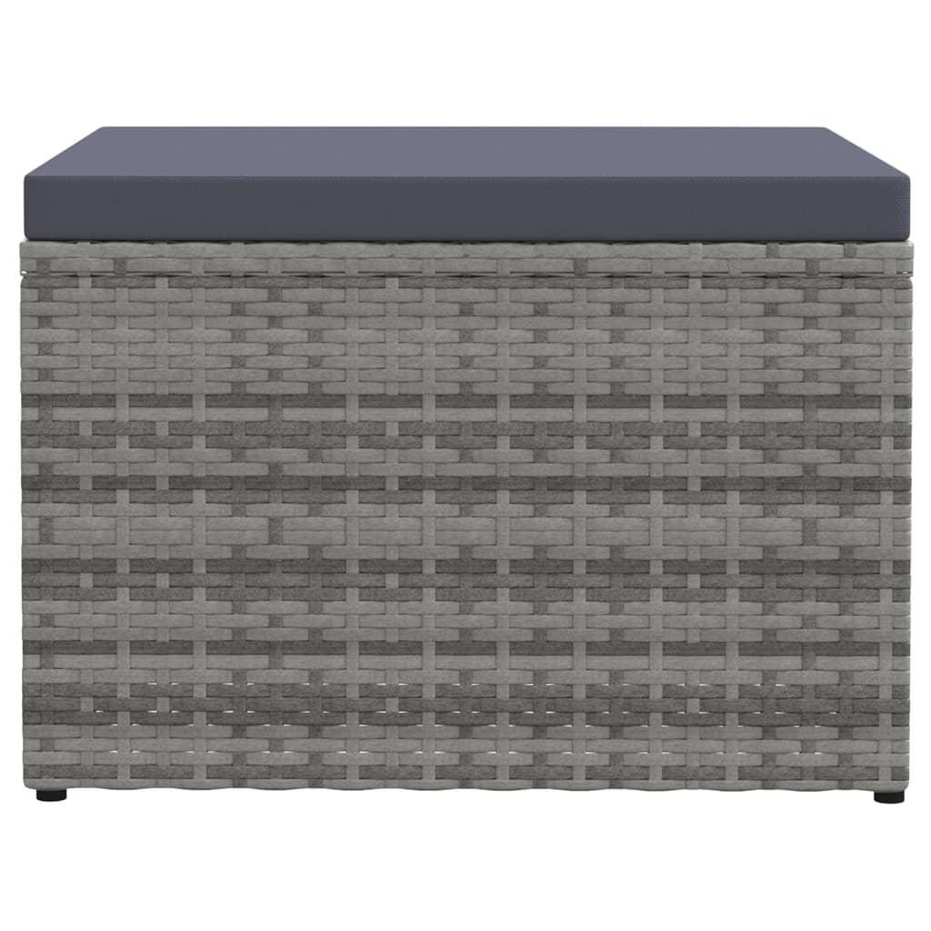 Voetenbank/poef 53x53x30 cm poly rattan