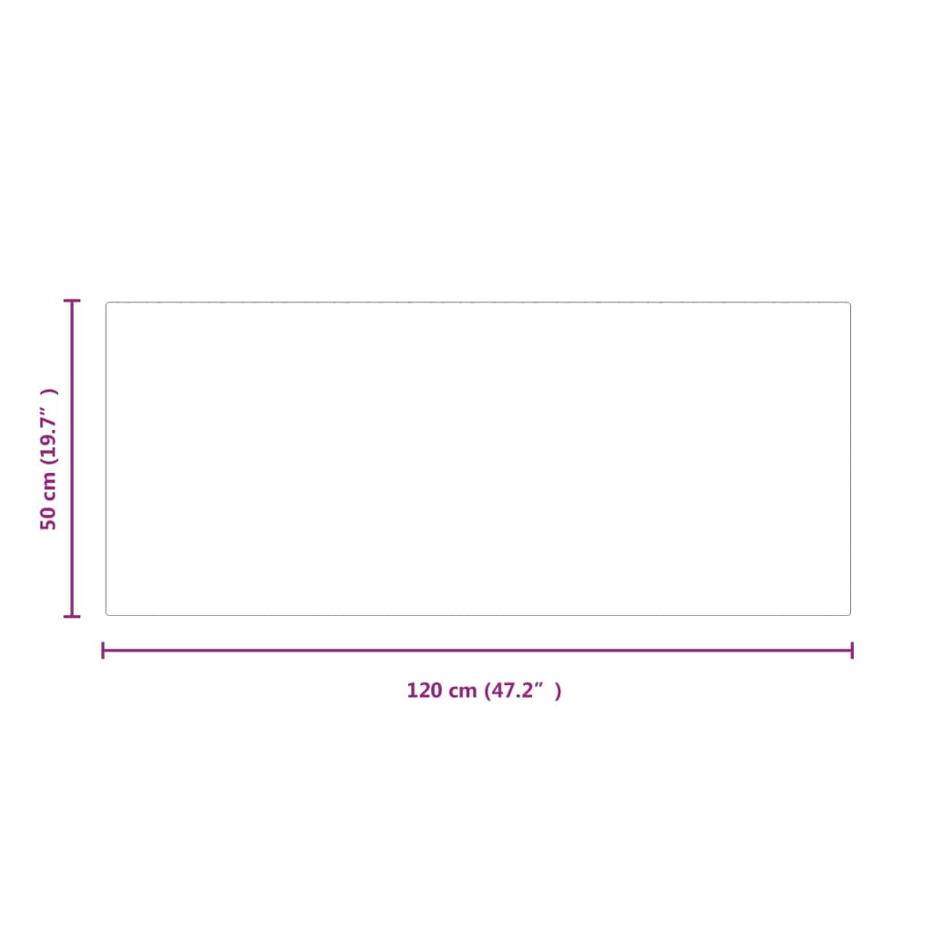 Glasplaat openhaard rechthoekig 120x50 cm