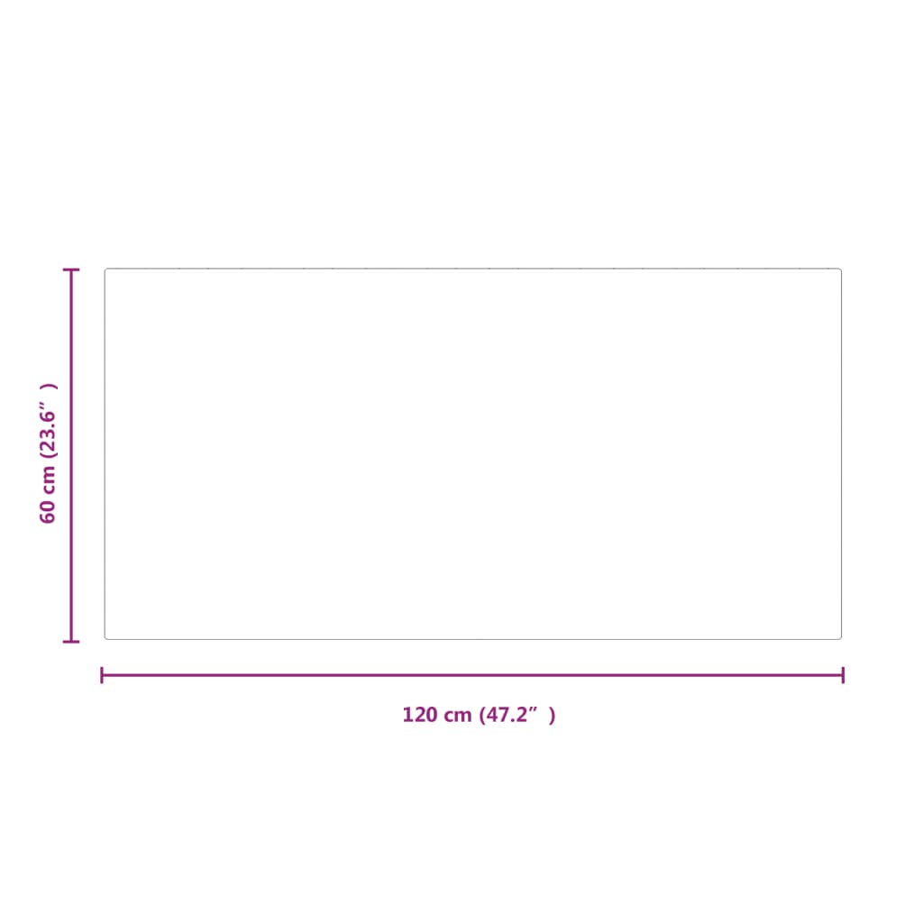 Glasplaat openhaard rechthoekig 120x50 cm