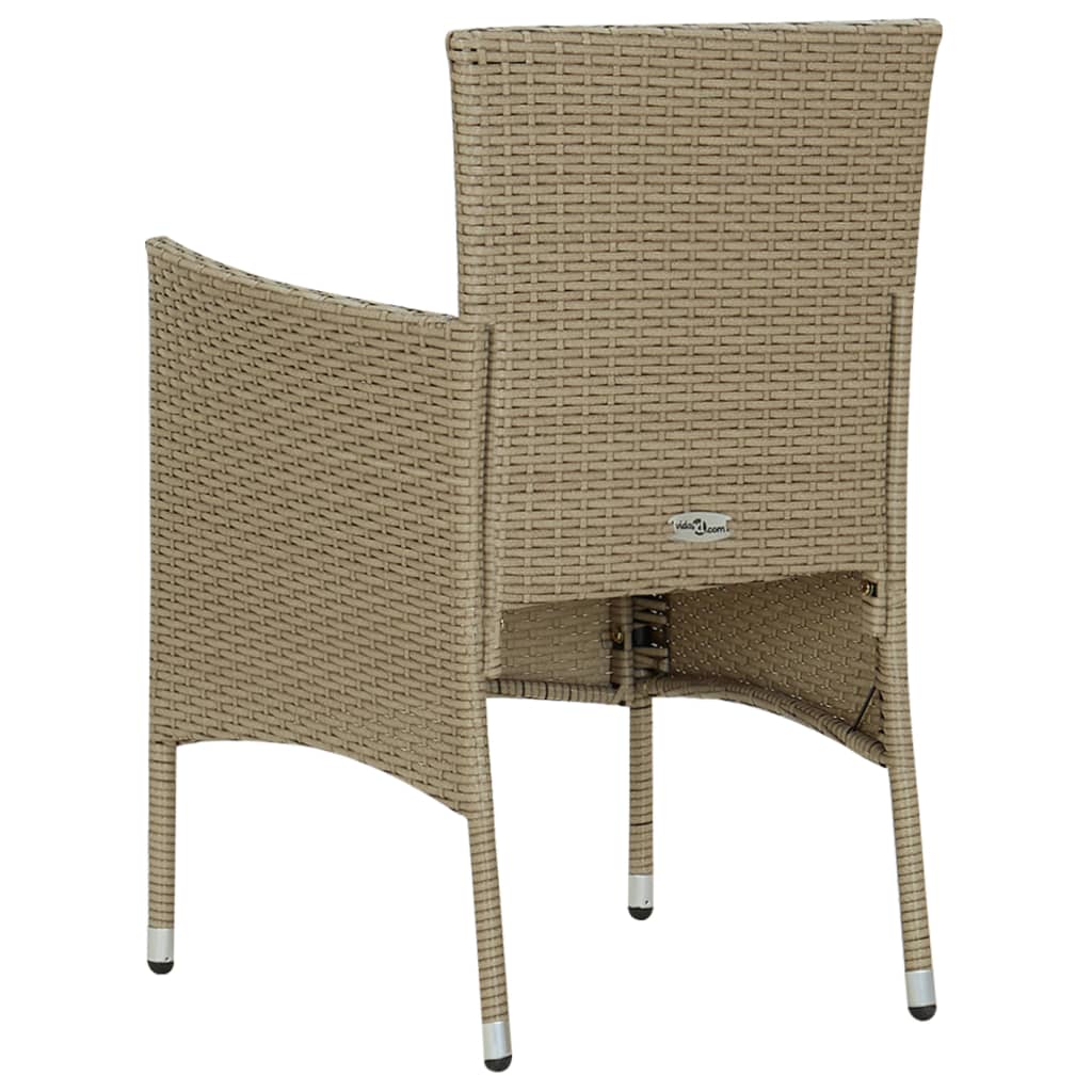 Tuinstoelen 2 st poly rattan