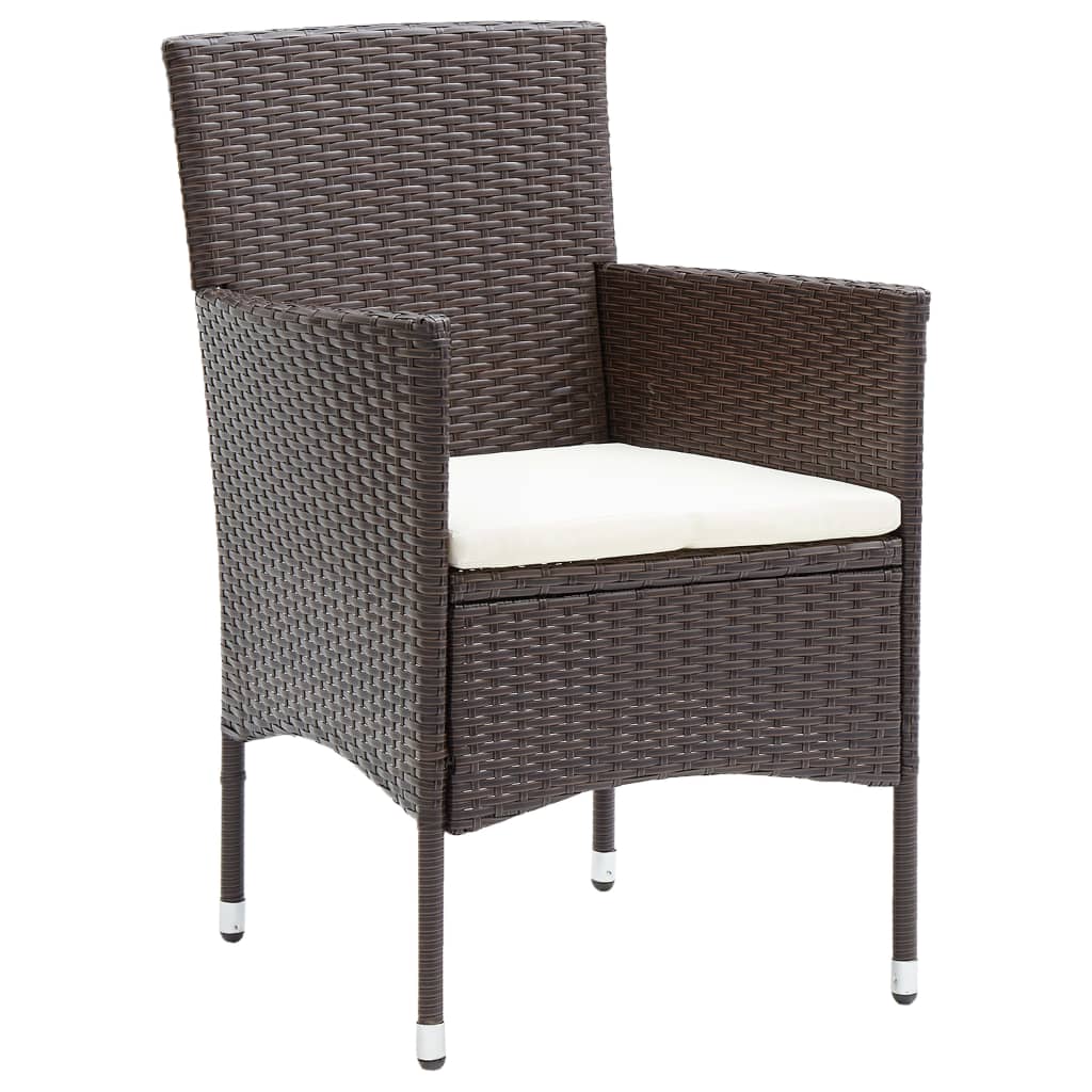 Tuinstoelen 2 st poly rattan