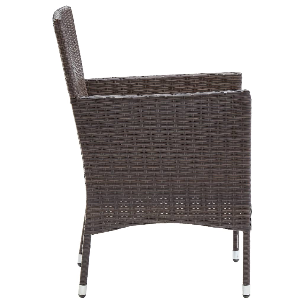 Tuinstoelen 2 st poly rattan